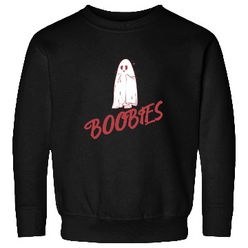Discover Surprised ghost loves boobies, Boo halloween Sweatshirts