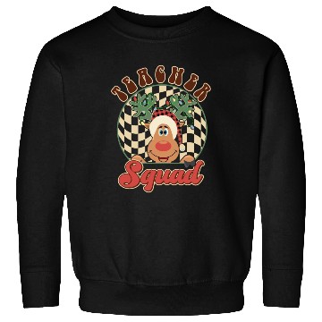 Discover Teacher Squad Reindeer Funny Christmas Sweatshirts