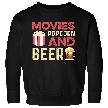 Discover Movie Popcorn Beer Movie Critic Gift Sweatshirts