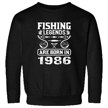 Discover Fishing Legends Are Born In 1986 Sweatshirts
