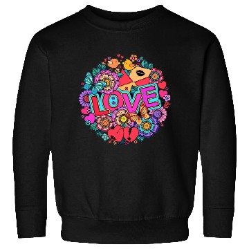 Discover love floral art Sweatshirts