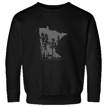 Discover Proud Minnesota Deer Hunter State Map Outline Sweatshirts