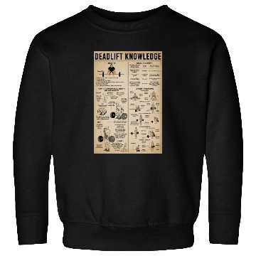 Discover Deadlift Knowledge Poster, Deadlift Lover Gift Sweatshirts