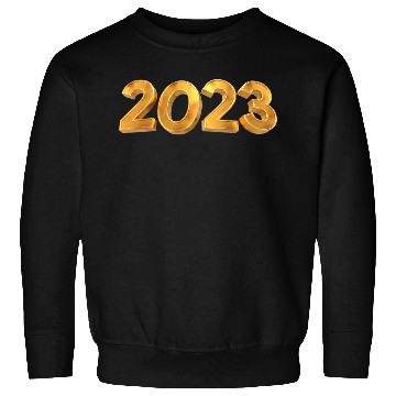 Discover happy new year 2023 gold text with transparent Sweatshirts