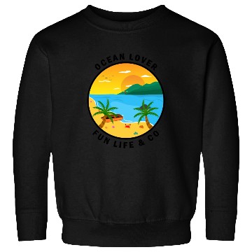 Discover Ocean Lover And Cool Illustration Of A Island Sweatshirts