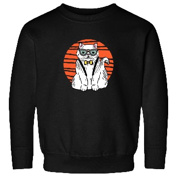 Discover Stylish Nerd Persian Cat Beanie Glasses Tattoo Sweatshirts
