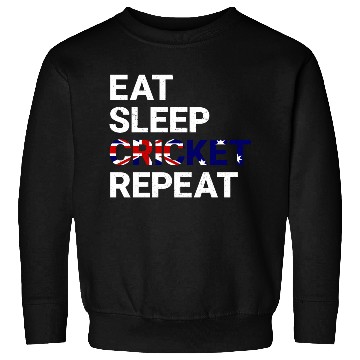 Discover Eat Sleep Cricket Repeat AUS Flag Sports Gift Sweatshirts
