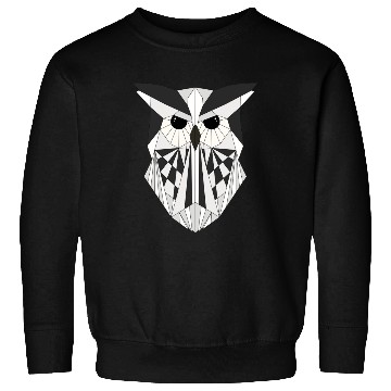Discover White owl geometrical Sweatshirts