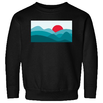 Discover Minimalist Sun Teal Blue Sweatshirts