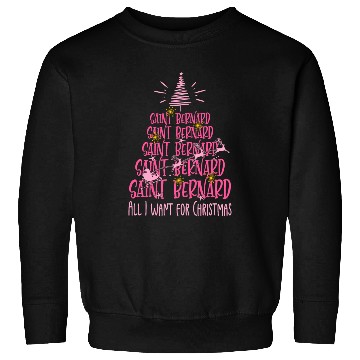 Discover Saint Bernard Christmas Dog breed Christmas Tree Sweatshirts