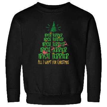 Discover Irish Terrier Christmas Dog breed Christmas Tree Sweatshirts