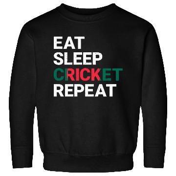 Discover Eat Sleep Cricket Repeat BD Flag Sports Gift Sweatshirts