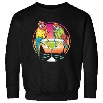 Discover Parrots Drinking Margarita Hawaiian Birds Gift Sweatshirts