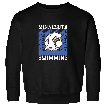 Discover Minnesota Flag Swimming Team Swim Swimmer US State Sweatshirts