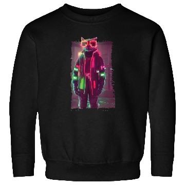 Discover Cyberpunk Cat Sweatshirts