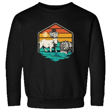 Discover Beer Drinking Goat Men Beer Lover Sweatshirts