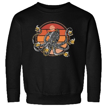 Discover Beer Drinking Octopus Men Beer Lover Sweatshirts