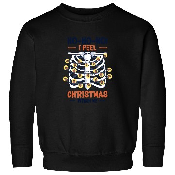 Discover Christmas Holiday Skeleton Rib Cage Radiology Sweatshirts