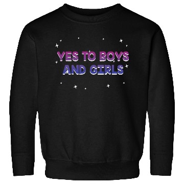Discover Yes to Boys and Girls Bisexual LGBTQ Bi Pride Sweatshirts
