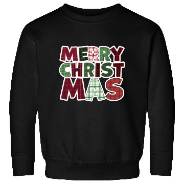 Discover Merry Christmas Motif Plaid Pattern Sweatshirts