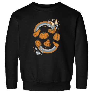 Discover Halloween Theme Cute Pumpkins Rainbow Coffee Sweatshirts
