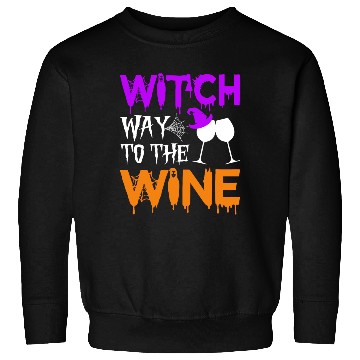 Discover Witch way to the wine Sweatshirts