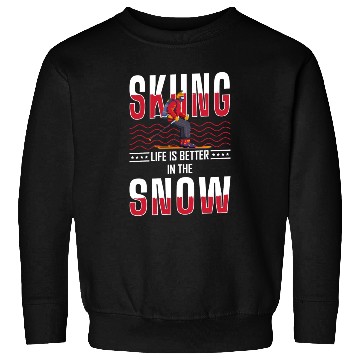 Discover Skiing Vacation Piste Pigs Skier Sweatshirts