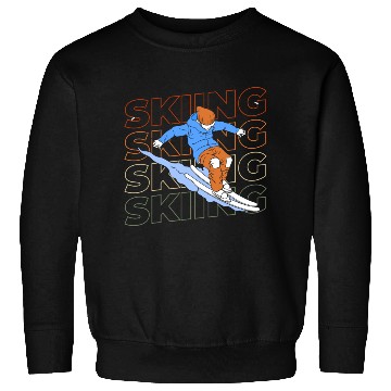 Discover Skiing Alps Mountains Skis Sweatshirts
