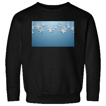 Discover Elegant Hanging Snowflakes Light Blue Sweatshirts