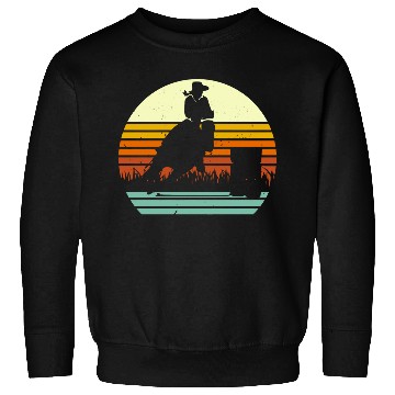 Discover Barrel Racing Retro Sun Style Sweatshirts