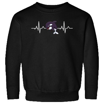 Discover Killerwhale Predator Animal Gift Heartbeat Orca Sweatshirts