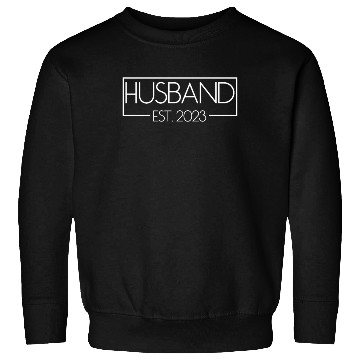 Discover Husband Est. 2023 Matching Couple Newlywed Married Sweatshirts