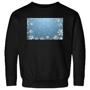 Discover Winter Snowflakes Blue Pattern Sweatshirts