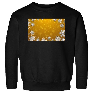 Discover Winter Snowflakes Orange Pattern Sweatshirts