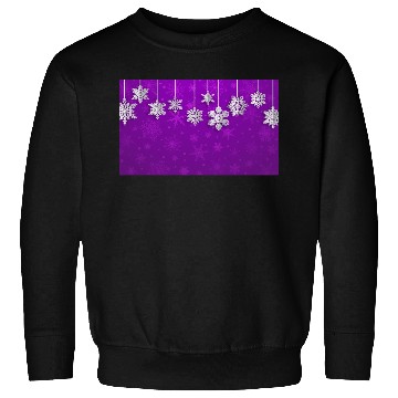 Discover Elegant Hanging Snowflakes Purple Sweatshirts