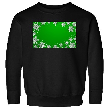 Discover Winter Snowflakes Green White Sweatshirts