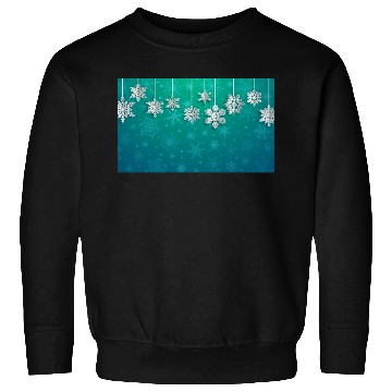 Discover Elegant Hanging Snowflakes Teal Sweatshirts
