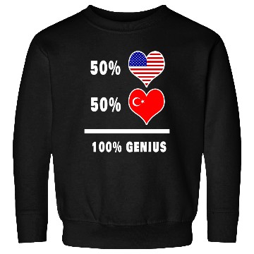Discover USA and Turkey genius flag design Sweatshirts