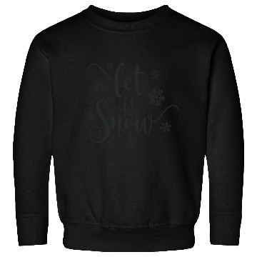Discover Simple Let it Snow Christmas Calligraphy Sweatshirts