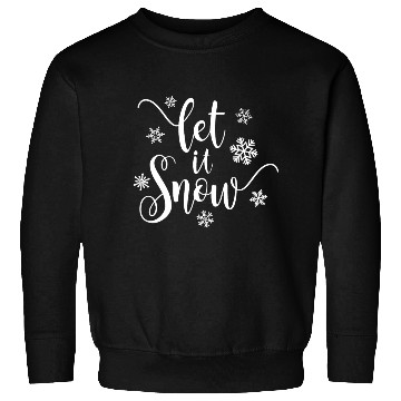 Discover Simple Let it Snow Christmas Calligraphy Sweatshirts