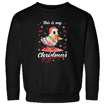 Discover Winter Christmas Pyjama Duck Sweatshirts