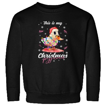 Discover Winter Christmas Pyjama Duck Sweatshirts