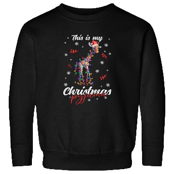 Discover Winter Christmas Pyjama Giraffe Sweatshirts