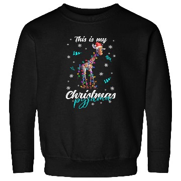 Discover Winter Christmas Pyjama Giraffe Sweatshirts