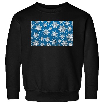 Discover Modern Snowflakes Pattern Blue Sweatshirts
