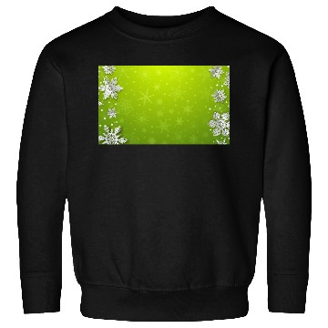 Discover Winter Snowflakes Green Pattern Sweatshirts