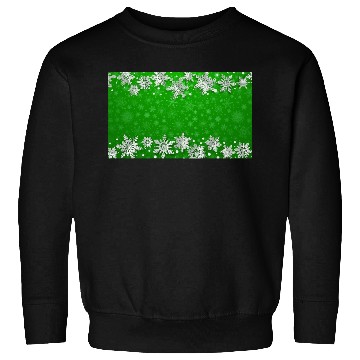 Discover Elegant Green Winter Snowflakes Pattern Sweatshirts