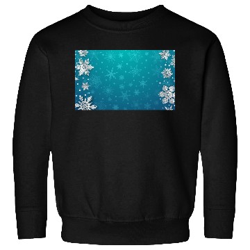 Discover Winter Snowflakes Teal Pattern Sweatshirts
