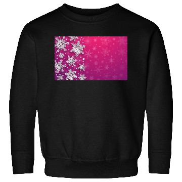 Discover Elegant Christmas Snowflakes Pattern Pink Sweatshirts