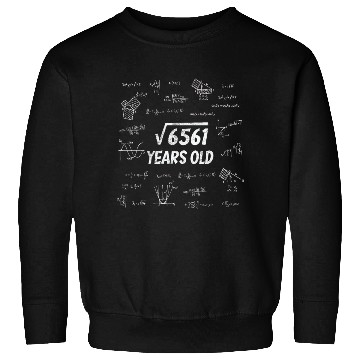 Discover Square Root Of 6561 - 81st Birthday Math Nerd Sweatshirts